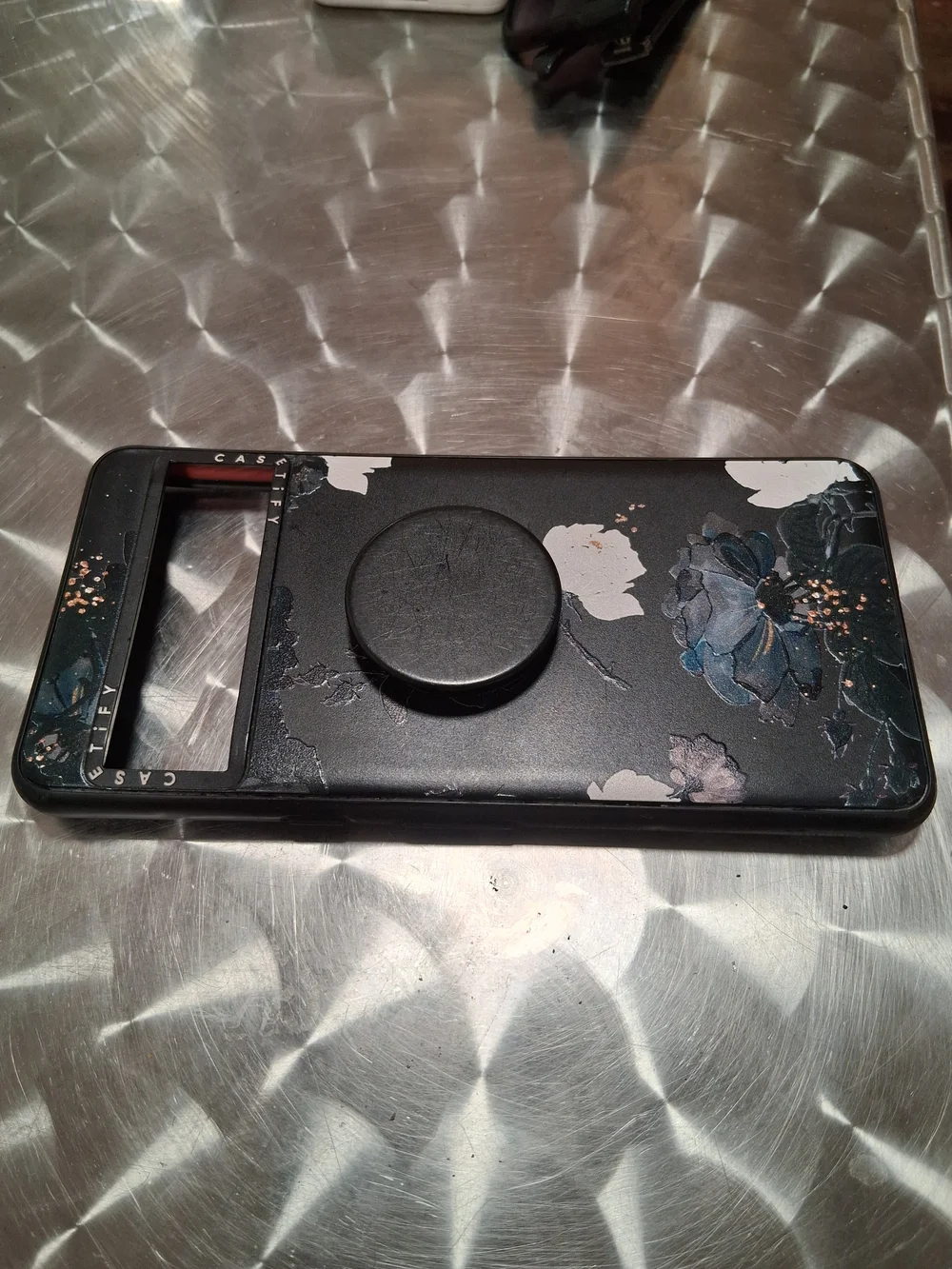 Magsafe Black Floral Phone Case with Pop Socket For All Google Pixel Models